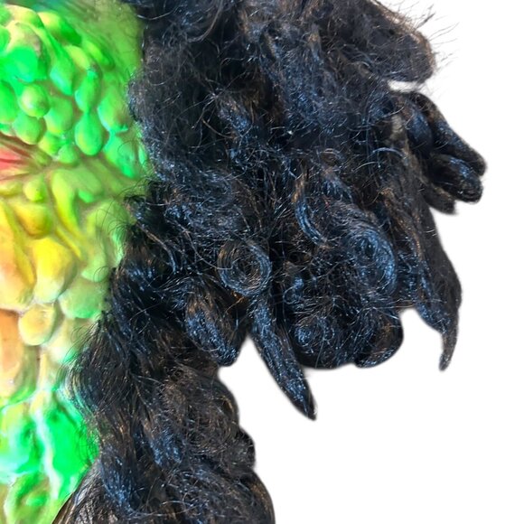 Vintage Fun World Neon Green Monster Vinyl Rubber Mask #9247 - Picture 7 of 9